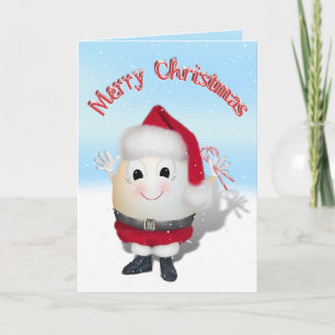 Cartes Pour Fêtes Annuelles Oeuf de Noël de Cute Père Noël