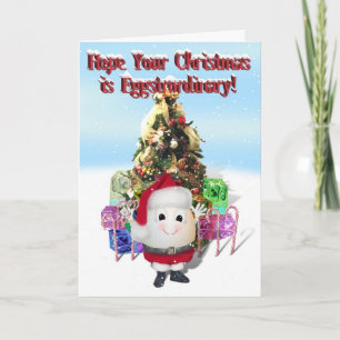 Cartes Pour Fêtes Annuelles Oeuf de Noël Père Noël