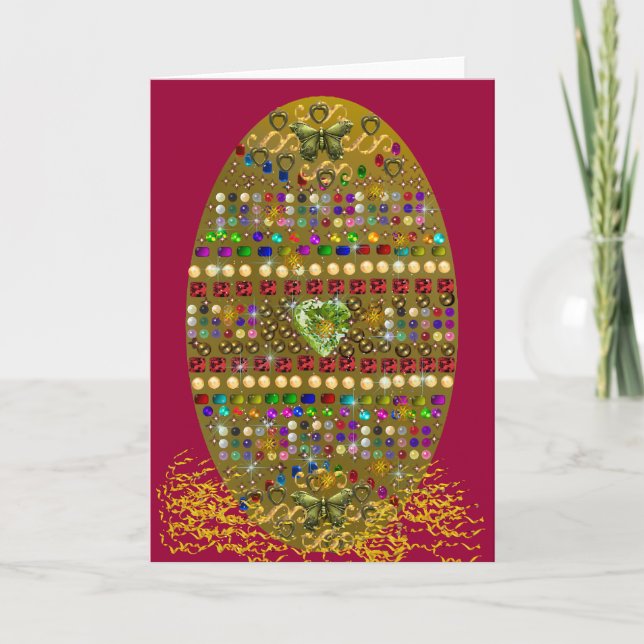 Cartes Pour Fêtes Annuelles Oeuf de Pâques (Devant)