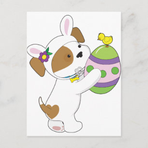 Cartes Pour Fêtes Annuelles Oeuf de Pâques aux chiots mignons