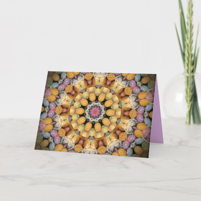 Cartes Pour Fêtes Annuelles Oeuf de Pâques coloré Mandala (Devant)