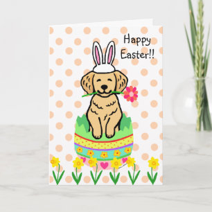 Cartes Pour Fêtes Annuelles OEuf de Pâques - Dessin du Retriever