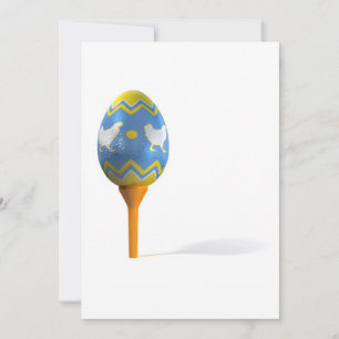Cartes Pour Fêtes Annuelles Oeuf de pâques sur le tee de golf