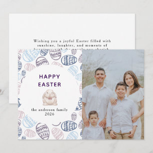 Cartes Pour Fêtes Annuelles Œufs aquarelle modernes élégants Bonne Pâques Phot