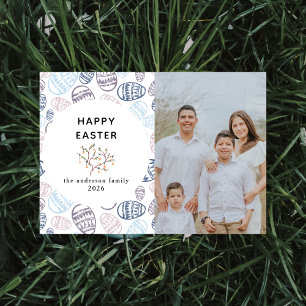 Cartes Pour Fêtes Annuelles Œufs aquarelle modernes élégants Joyeuses Pâques P
