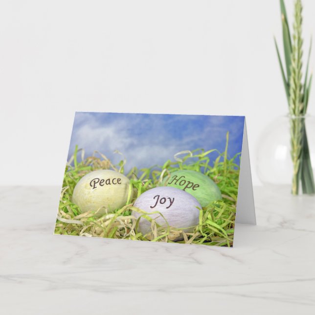 Cartes Pour Fêtes Annuelles OEufs de Pâques (Devant)