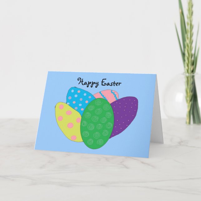 Cartes Pour Fêtes Annuelles Oeufs de Pâques (Devant)