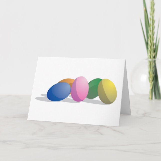 Cartes Pour Fêtes Annuelles OEufs de Pâques (Devant)