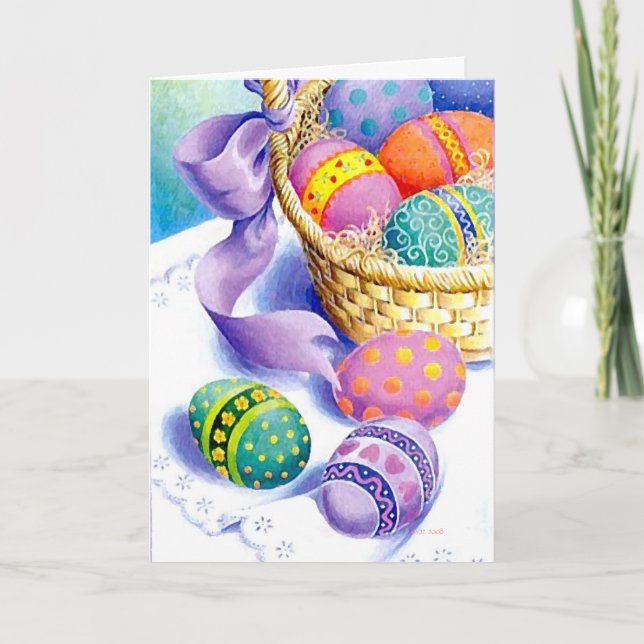 Cartes Pour Fêtes Annuelles OEufs de Pâques (Devant)
