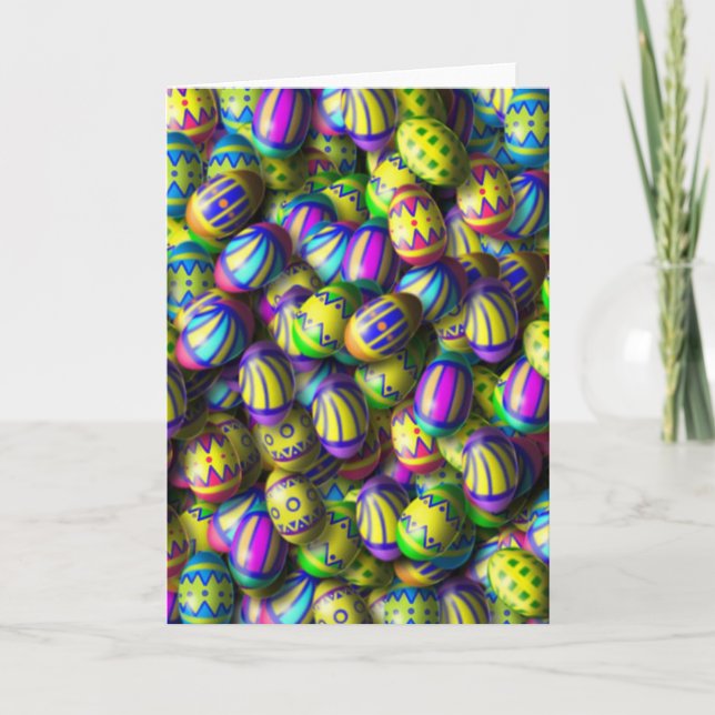 Cartes Pour Fêtes Annuelles Oeufs de Pâques (Devant)