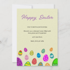 Cartes Pour Fêtes Annuelles OEufs de Pâques colorés