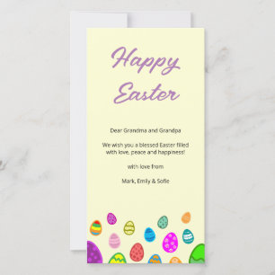 Cartes Pour Fêtes Annuelles Œufs de Pâques colorés