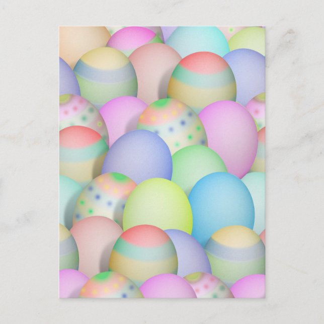 Cartes Pour Fêtes Annuelles OEufs de Pâques colorés Arrière - plan (Devant)