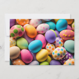 Cartes Pour Fêtes Annuelles Œufs de Pâques colorés et joyeux