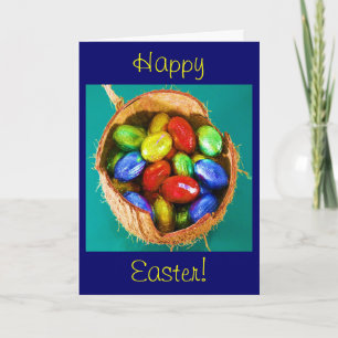 Cartes Pour Fêtes Annuelles Oeufs de Pâques dans le panier I