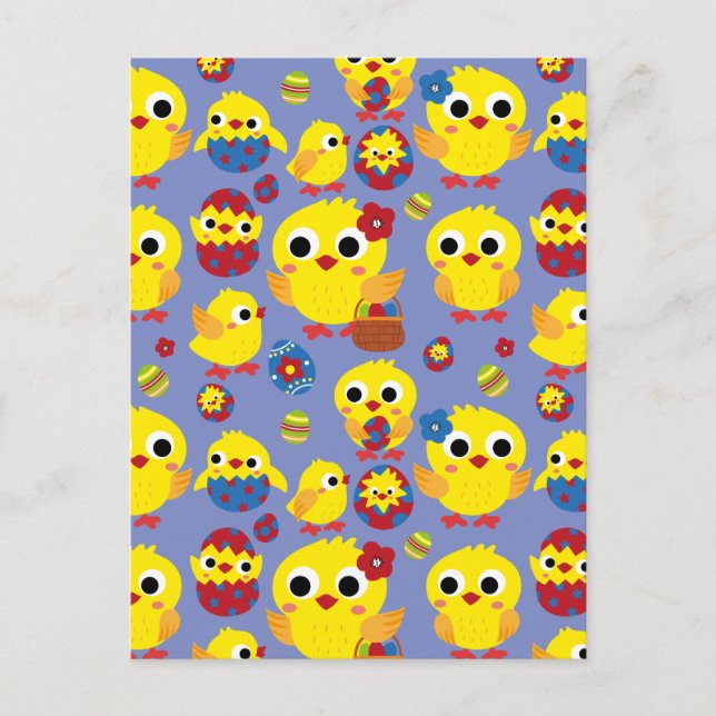 Cartes Pour Fêtes Annuelles OEufs de Pâques de Hatch Retro (Devant)