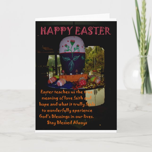 Cartes Pour Fêtes Annuelles OEufs de Pâques décorés (Devant)