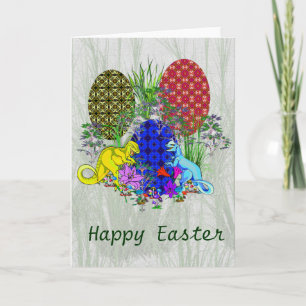Cartes Pour Fêtes Annuelles OEufs de Pâques Dinosaures