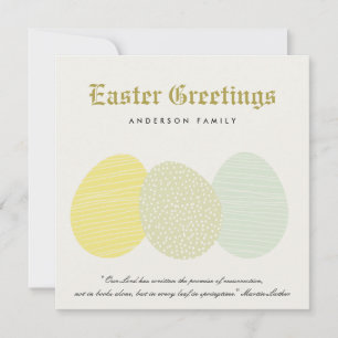 CARTES POUR FÊTES ANNUELLES OEUFS DE PÂQUES DOUX ET DOUX PERSONNALISÉS