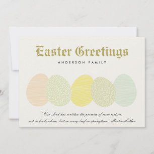CARTES POUR FÊTES ANNUELLES OEUFS DE PÂQUES DOUX ET DOUX PERSONNALISÉS