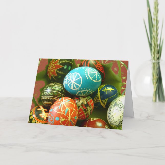 Cartes Pour Fêtes Annuelles Oeufs de pâques d'Ukrainien (Devant)