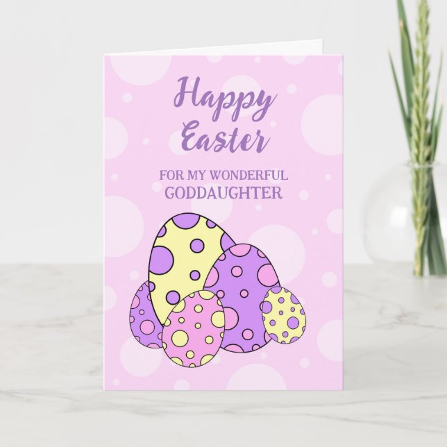 Cartes Pour Fêtes Annuelles Oeufs de Pâques Joyeux Godgirl de Pâques (Devant)