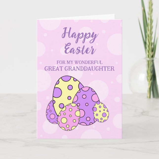 Cartes Pour Fêtes Annuelles Oeufs de Pâques Joyeux Pâques Grande Petite-fille (Devant)