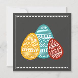 Cartes Pour Fêtes Annuelles Oeufs de Pâques modernes Accueil personnalisé Mini