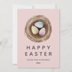 Cartes Pour Fêtes Annuelles Œufs de Pâques modernes élégants Photo Joyeuses