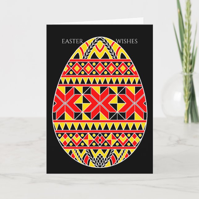 Cartes Pour Fêtes Annuelles Oeufs de Pâques Pysanki (Devant)