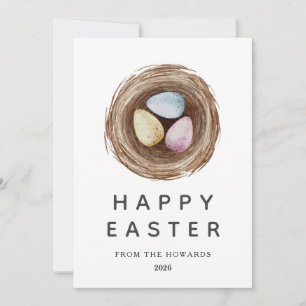 Cartes Pour Fêtes Annuelles Œufs de Pâques simples et élégants modernes Joye