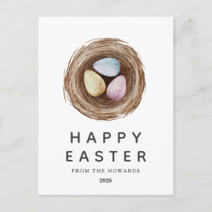 Cartes Pour Fêtes Annuelles Œufs de Pâques simples modernes élégants Joyeuse