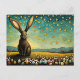 Cartes Pour Fêtes Annuelles Oeufs de Pâques Whimsical Bunny Joyeux Vacances