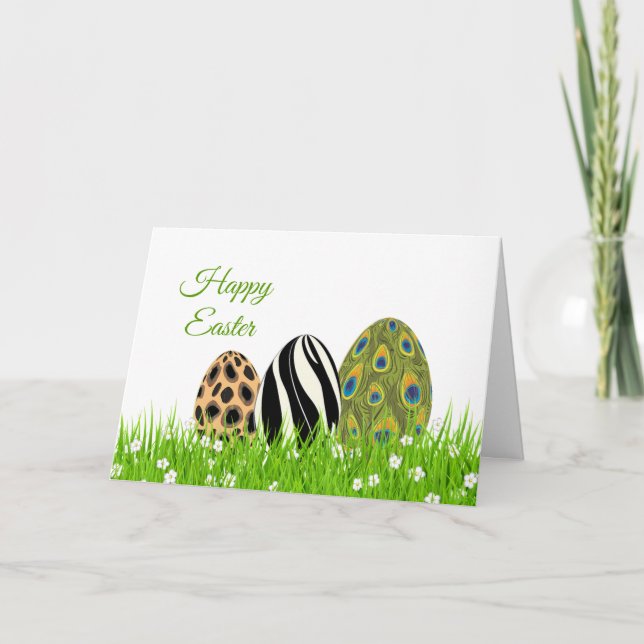Cartes Pour Fêtes Annuelles OEufs de Poster de animal de Pâques (Devant)