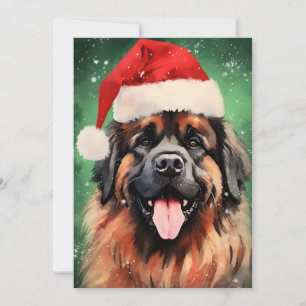 Cartes Pour Fêtes Annuelles Œuvre d'art au pinceau de Noël Leonberger