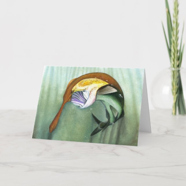 Cartes Pour Fêtes Annuelles Oeuvre gagnante pour enfants : paddlefish (Devant)