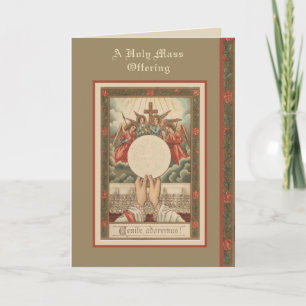 Cartes Pour Fêtes Annuelles Offre de la Sainte Messe catholique de Noël