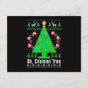 Cartes Pour Fêtes Annuelles Oh Arbre Chimiste Joyeux Chimistri Noël Chimie lai