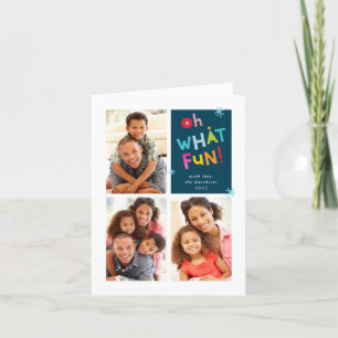 Cartes Pour Fêtes Annuelles OH CE QUI S'AMUSENT moderne fun mignon typographie