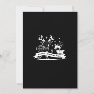 Cartes Pour Fêtes Annuelles Oh Cerf Célébration de Noël Style de vacances
