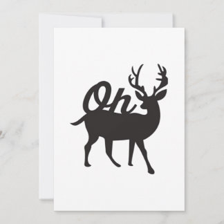 Cartes Pour Fêtes Annuelles Oh Cerf Rétro Ambiance Classique