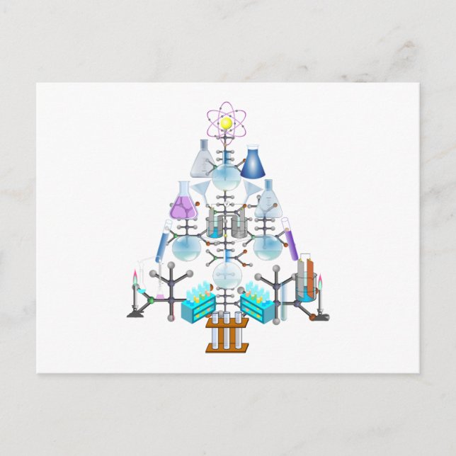 Cartes Pour Fêtes Annuelles Oh Chemist Tree, Oh Christmas Tree (Devant)