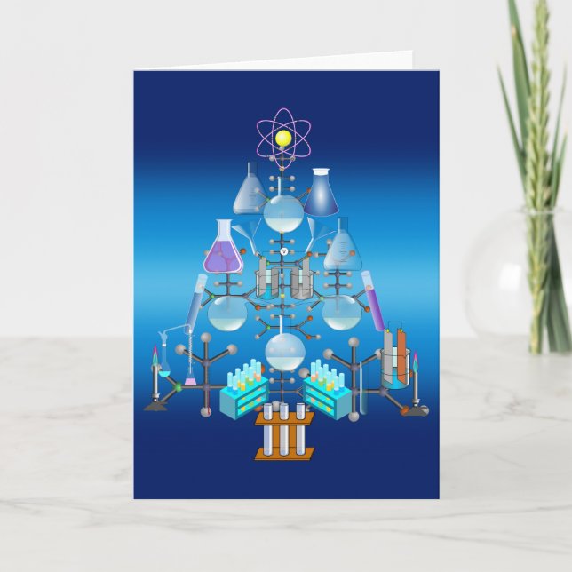 Cartes Pour Fêtes Annuelles Oh Chemistry, Oh Chemist Tree Noël (Devant)