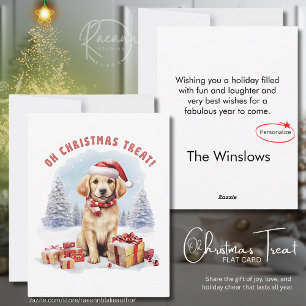 Cartes Pour Fêtes Annuelles Oh Christmas Treat Flat Christmas Card