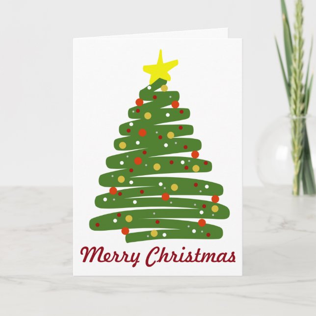 Cartes Pour Fêtes Annuelles Oh Christmas Tree Doodle (Devant)