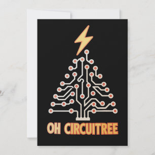 Cartes Pour Fêtes Annuelles Oh Circuitree Électricien Sapin de Noël Xmas