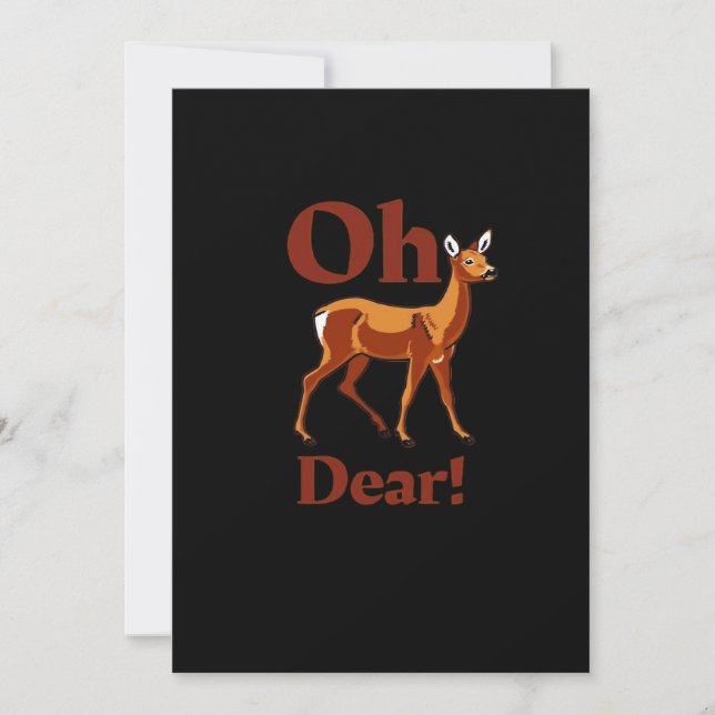 Cartes Pour Fêtes Annuelles Oh Dear Trendy Clean Design (Devant)
