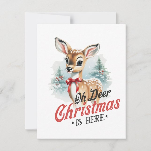 Cartes Pour Fêtes Annuelles Oh Deer Christmas ici (Devant)