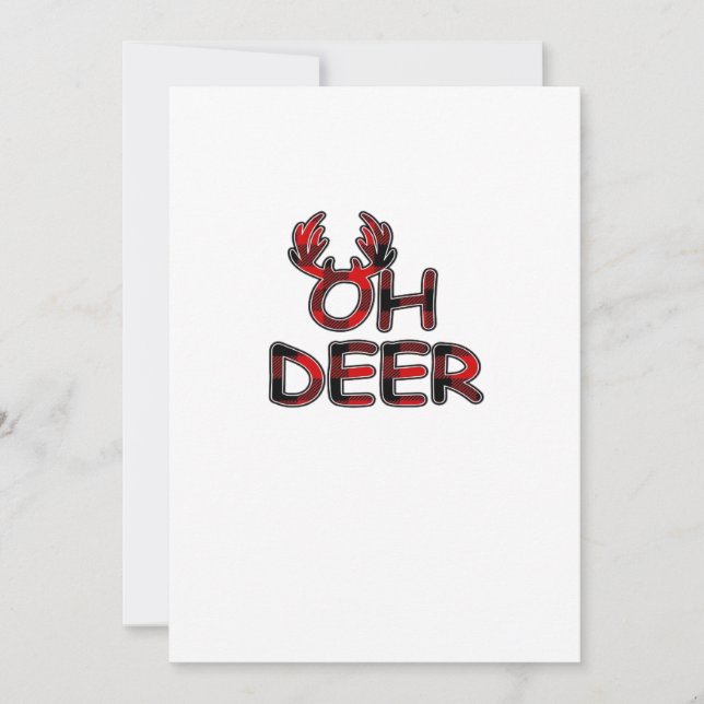 Cartes Pour Fêtes Annuelles Oh Deer Clean Layout (Devant)