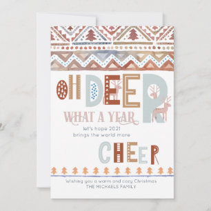 Cartes Pour Fêtes Annuelles Oh Deer Quelle année Nordique Fairisle